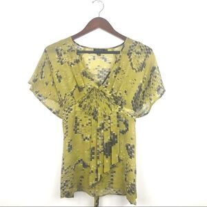 Ted Baker London Yellow and Gray Blouse